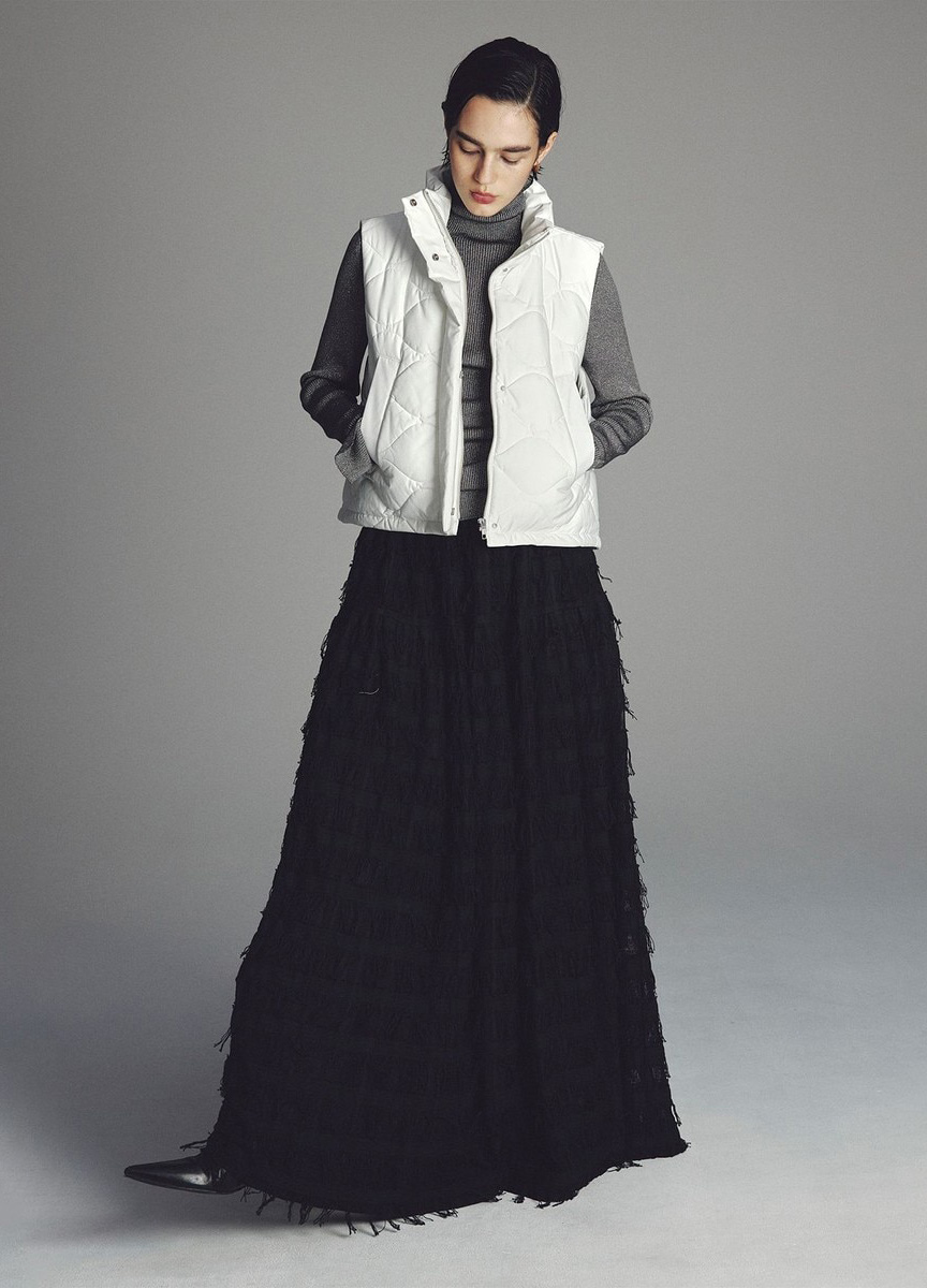 絎縫立領造型背心